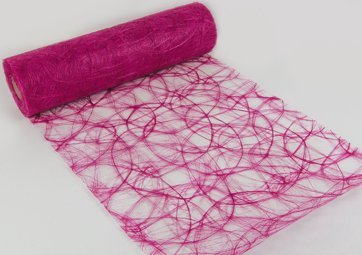 SnelShoppen - Sizoweb Tafelloper Tafelband 25 meter Rol - Robuuste Tafeldecoratie in Roze voor Bruiloft, Pasen, Kerstmis, Doop - 30 cm Breed