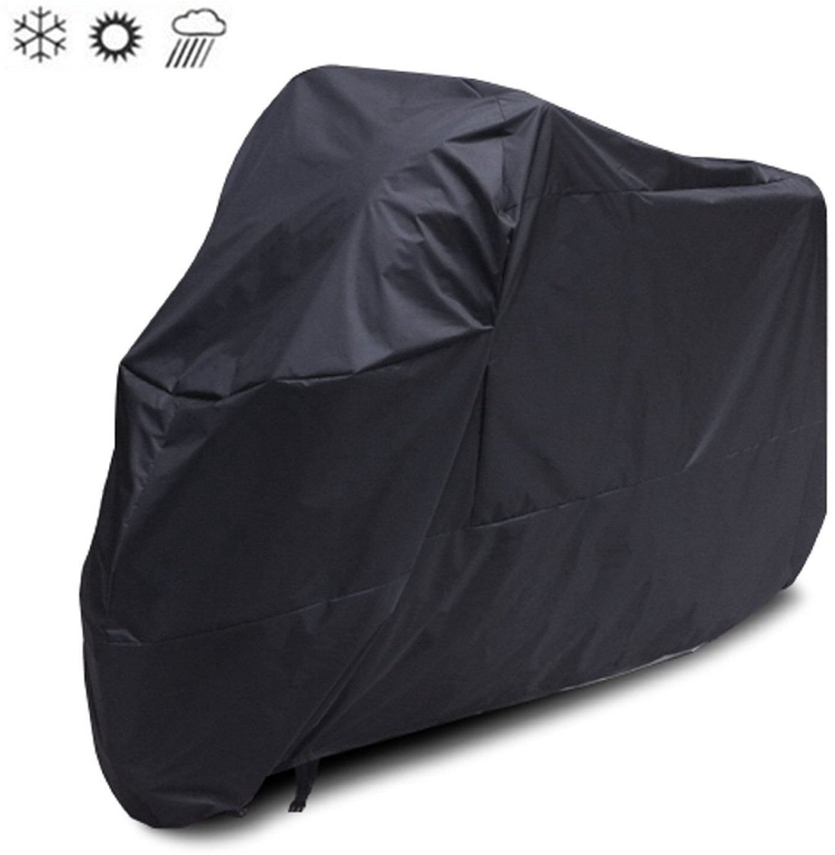 SnelShoppen - ANFTOP Motorhoes L voor buiten, waterdicht motorfietshoes, UV-bescherming, stofdicht voor motorfiets garage scooter maat L
