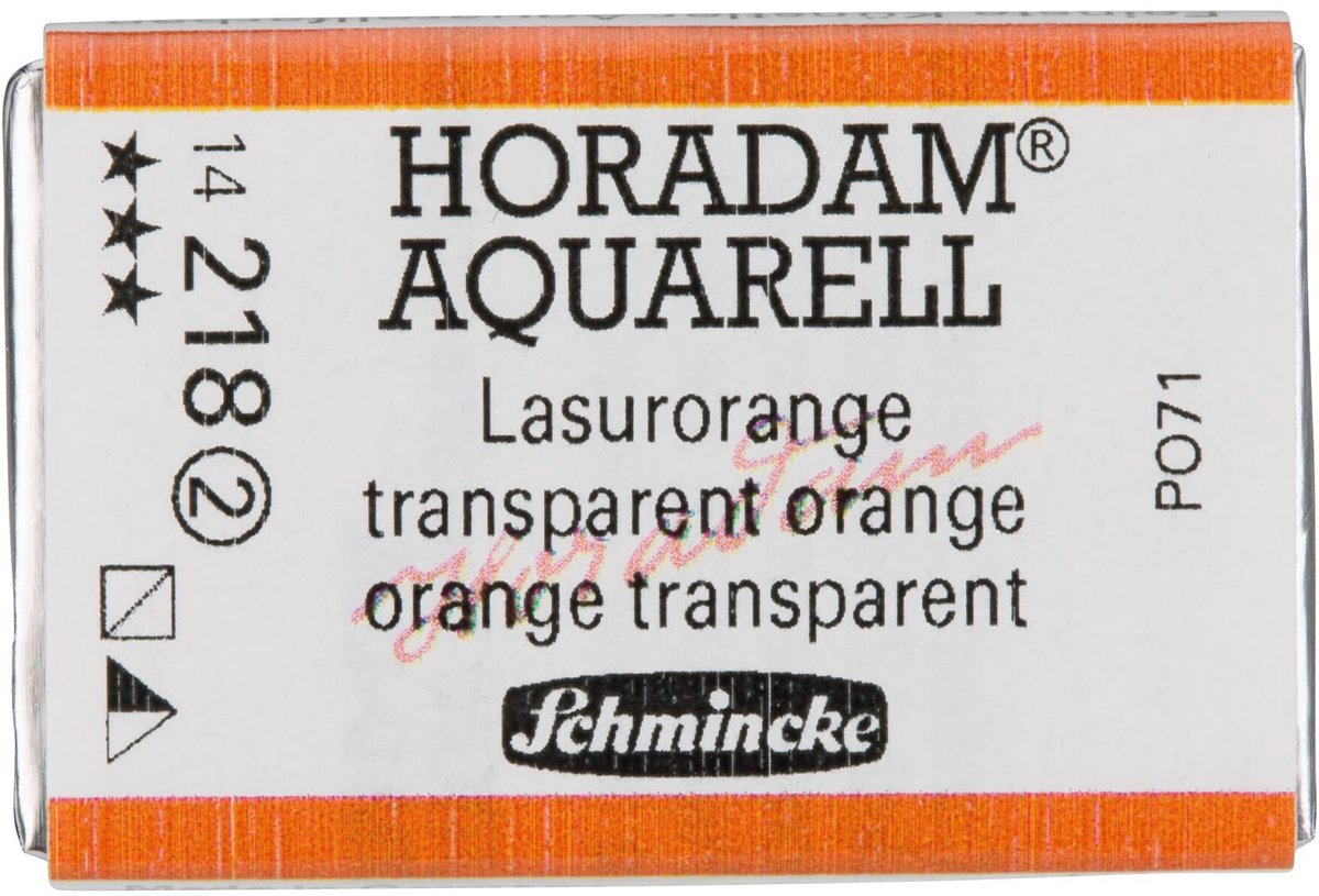 Solidchoice - Finest Artists Waterverf, Lasurorange 218 in Pot
