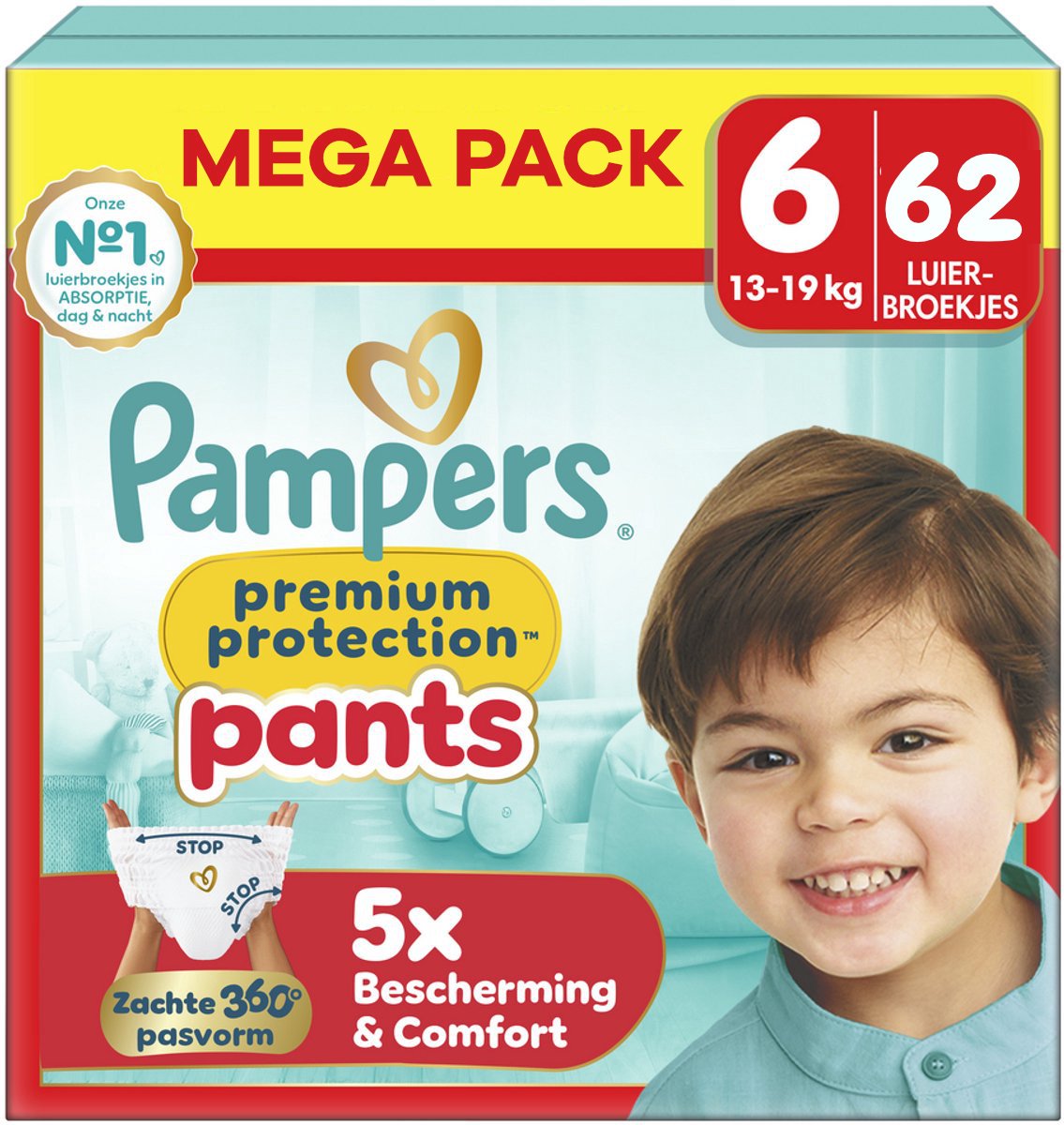 Pampers - Premium Protection Pants - Maat 6 - Mega Pack - 62 stuks - 15+ KG