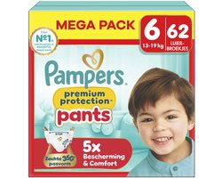 Pampers - Premium Protection Pants - Maat 6 - Mega Pack - 62 stuks - 15+ KG