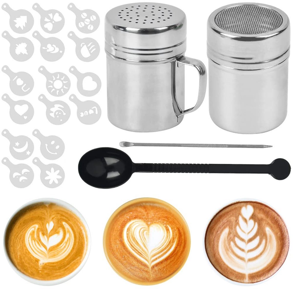 Solidchoice - Café Poeder Sprayer Set voor Latte Art en Decoraties