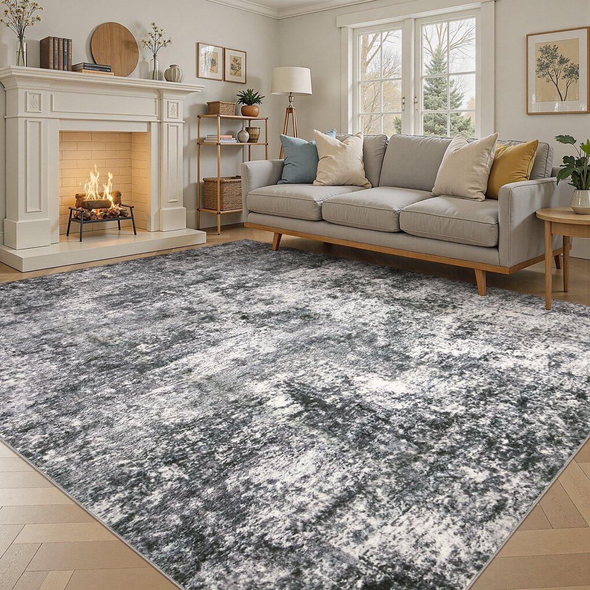 Solidchoice - Modern Wasbaar Vloerkleed met Antislip Achterkant