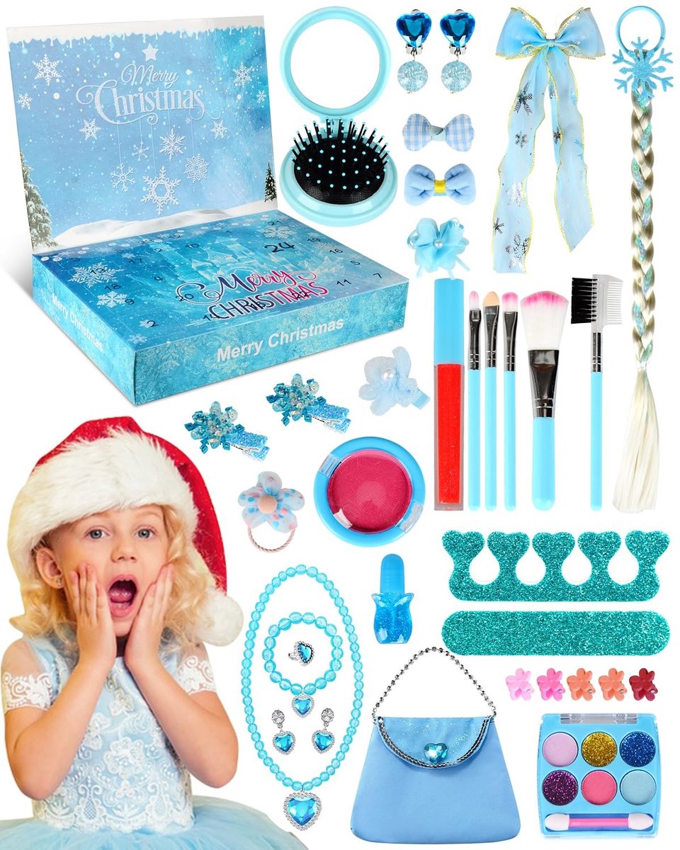 Solidchoice - Adventskalender 2025 voor Meisjes in Blauw