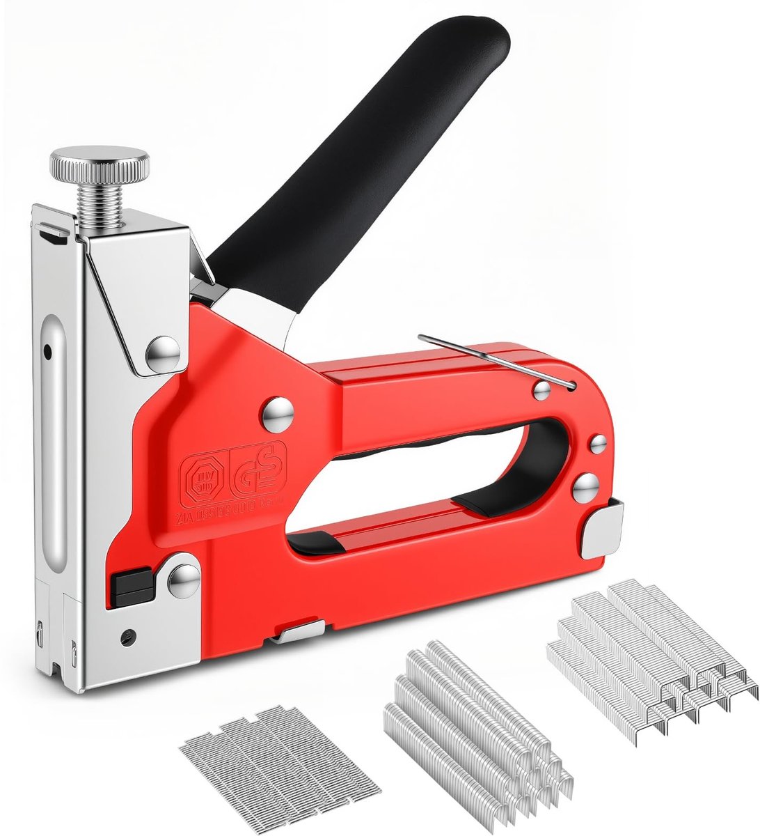 Solidchoice - Heavy Duty 3-in-1 Stapler met 1200 Nietjes voor Hout en Doe-Het-Zelf