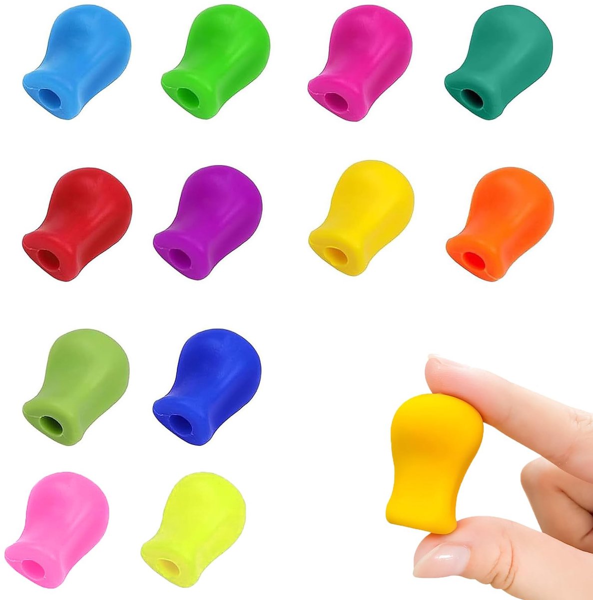 Solidchoice - Set van 12 Siliconen Potloodgrepen voor Kinderen