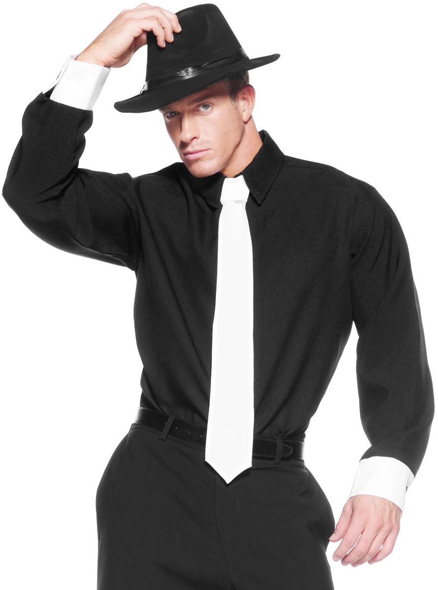 Gangster shirt en stropdas