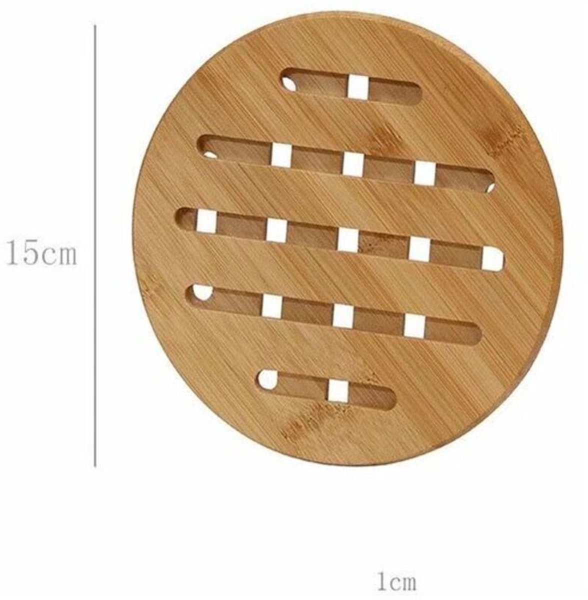 Twee hittebestendige handschoenen, een ronde onderzetter, een hittebestendige en antislip placemat en een verdikte hittebestendige bamboemat (kleine ronde mat, 15 cm in diageschikt voorer).