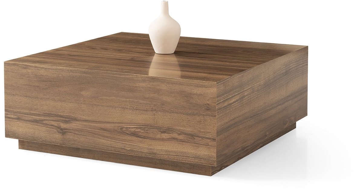 Asir - Salontafel - Walnoot - 90 x 90 x 35,5 cm