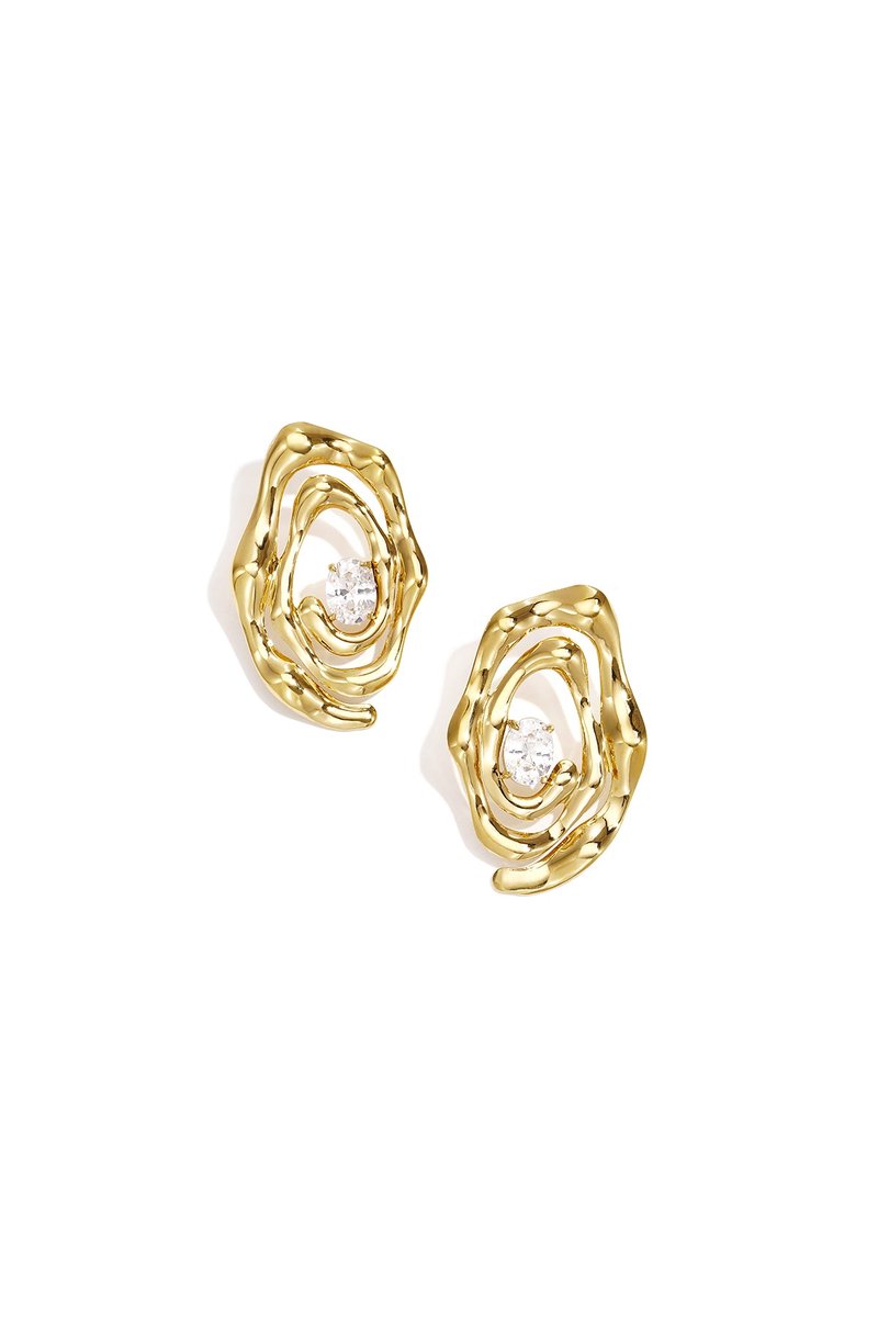Lumi - Oorknopjes - Goudkleur - Stainless Steel - - Goud