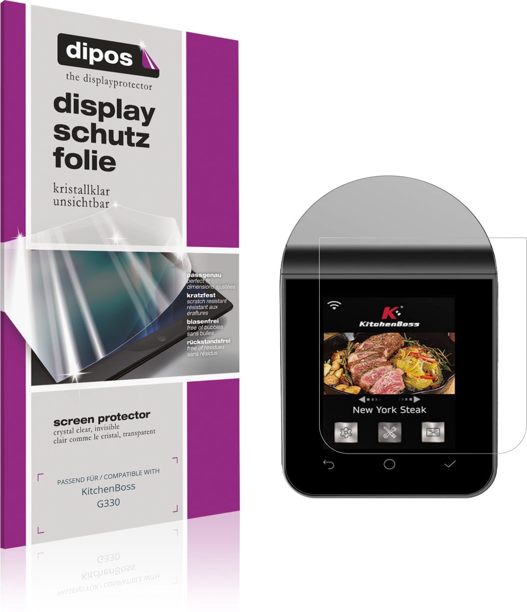 dipos – 4x Beschermfolie geschikt voor KitchenBoss G330 | Krasbestendige & heldere Screenprotector Ultra-Thin