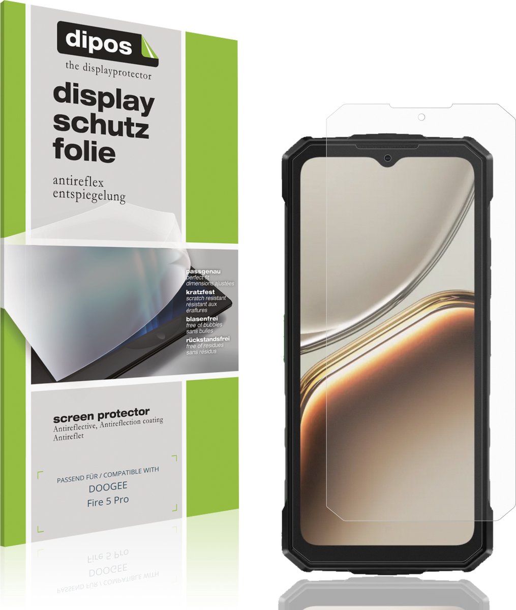 dipos – 4x Matte Beschermfolie geschikt voor DOOGEE Fire 5 Pro | Krasbestendige & antireflecterende Screenprotector Ultra-Thin