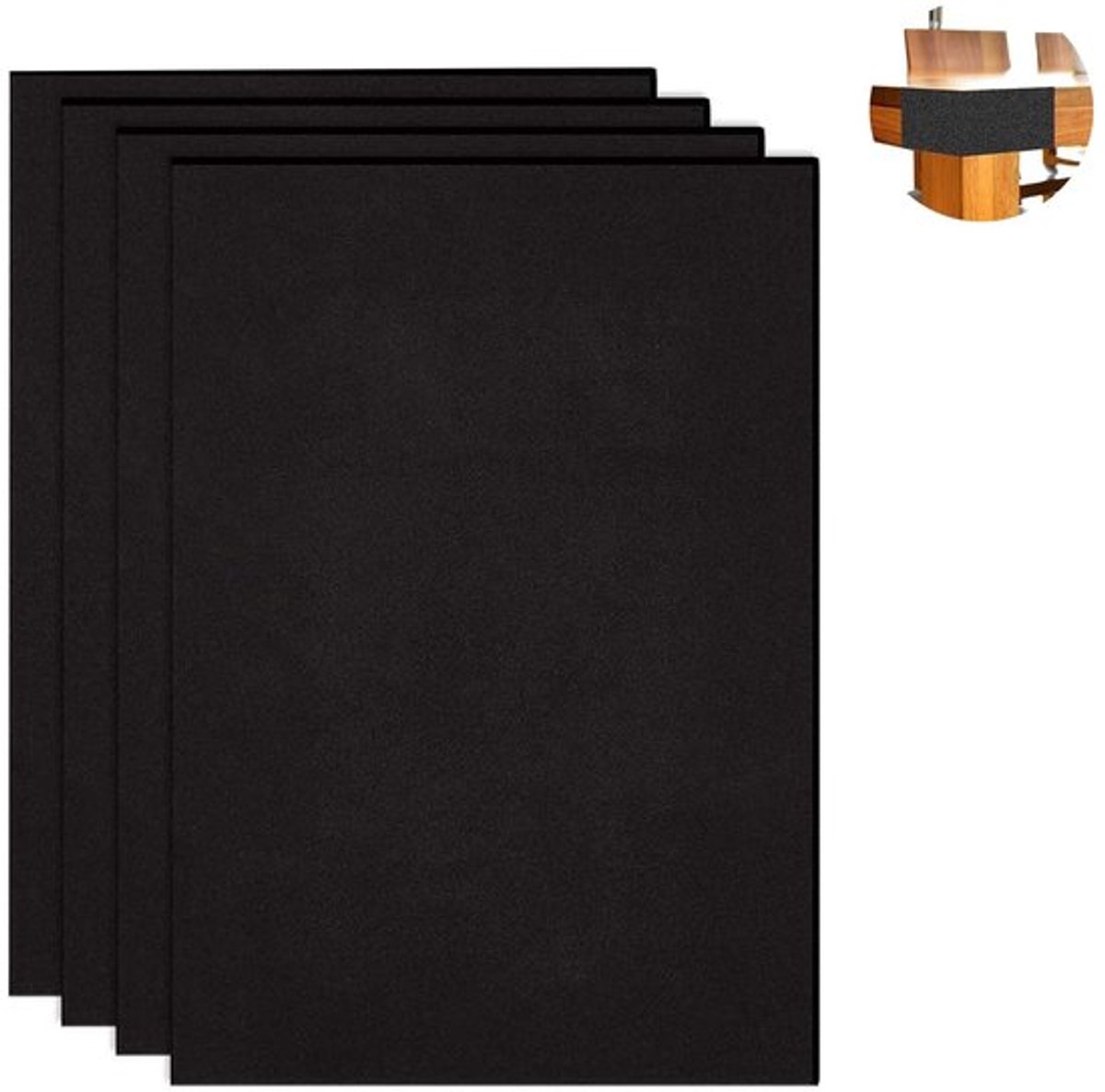 Schuimplaten 4 Stuks - Zelfklevend - Geluidsisolatie - Meubelschokdemping - EVA-schuimrubber - Vochtbestendig 3 mm Dikte