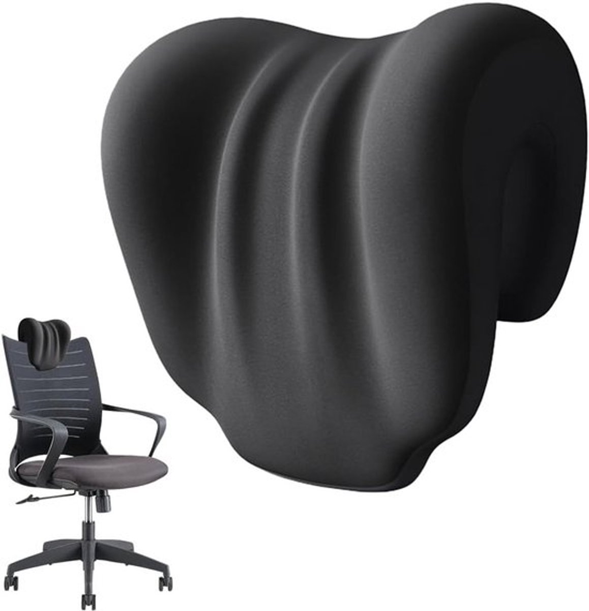 Ergonomisch Neksteun Kussen van Geheugenfoam voor Bureaustoelen, Comfortabel en Ondersteunend Kussen voor Nek en Hoofd