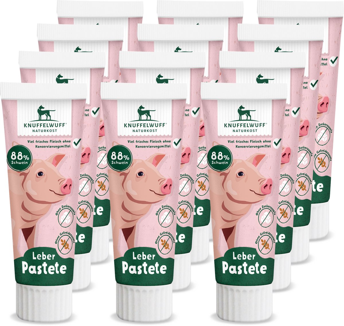 Knuffelwuff Snackpasta leverpaté 12 stuks