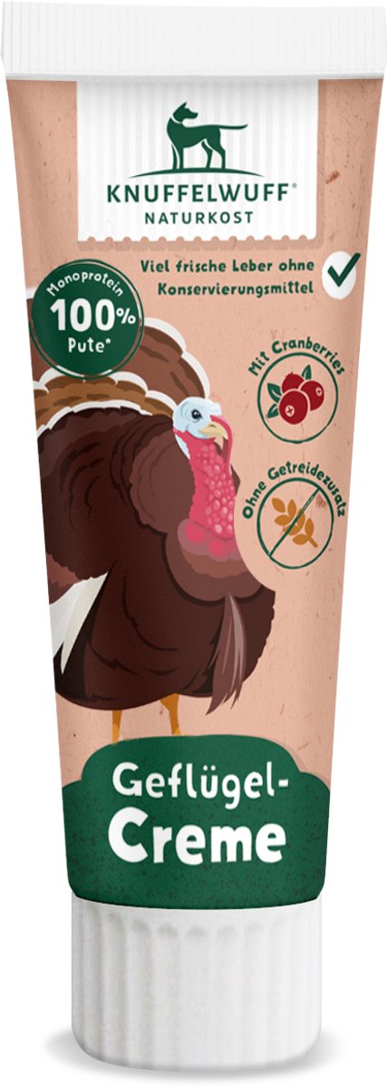 Knuffelwuff snackpasta kalkoencrème 1 stuk