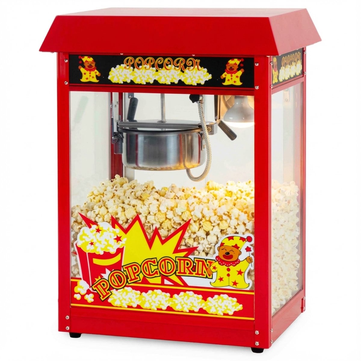HCB® - Professionele Luxe Popcorn machine - 230V - Popcornmachine - Rood - Horeca Popcornmaker - 15.5 kg - 6247