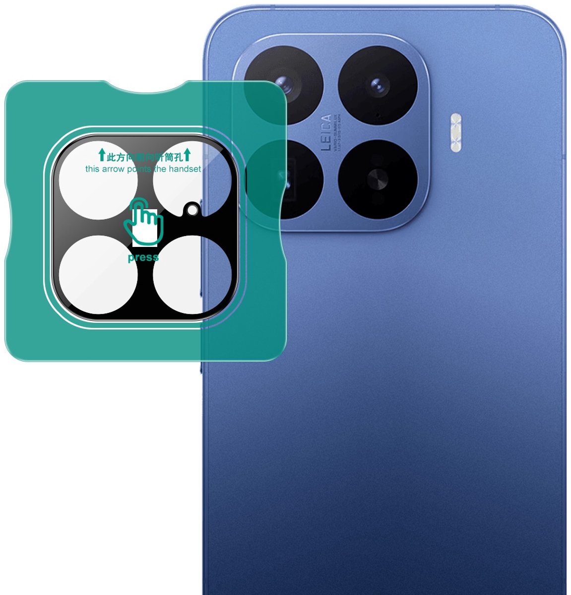 IMAK Camera Lens Protector - Geschikt voor Xiaomi 17T Pro Camera Lens Protector - IMAK 9H Tempered Glass - Zwart