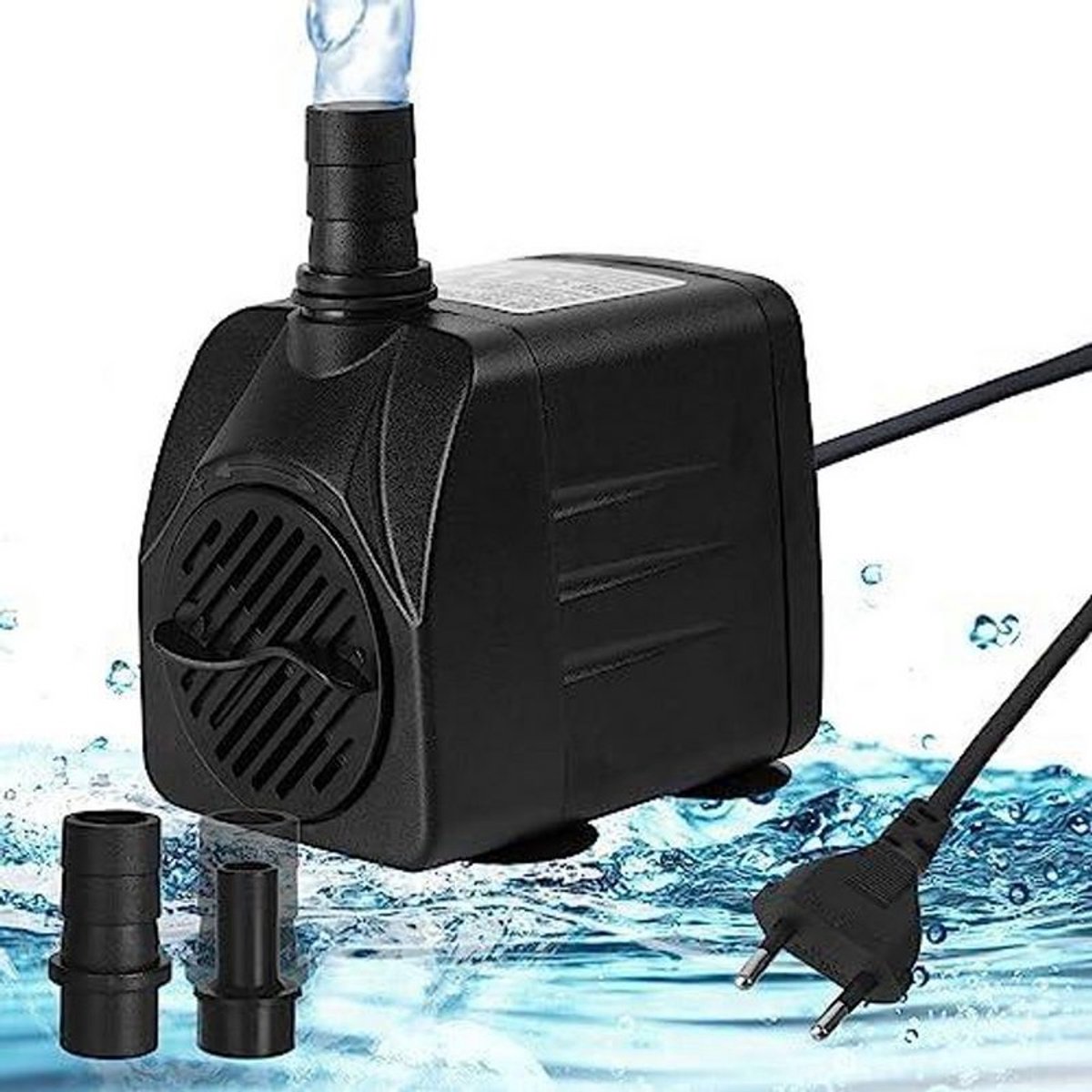 Vijverwaterpomp: Compacte constructie, eenvoudig onder water te installeren.