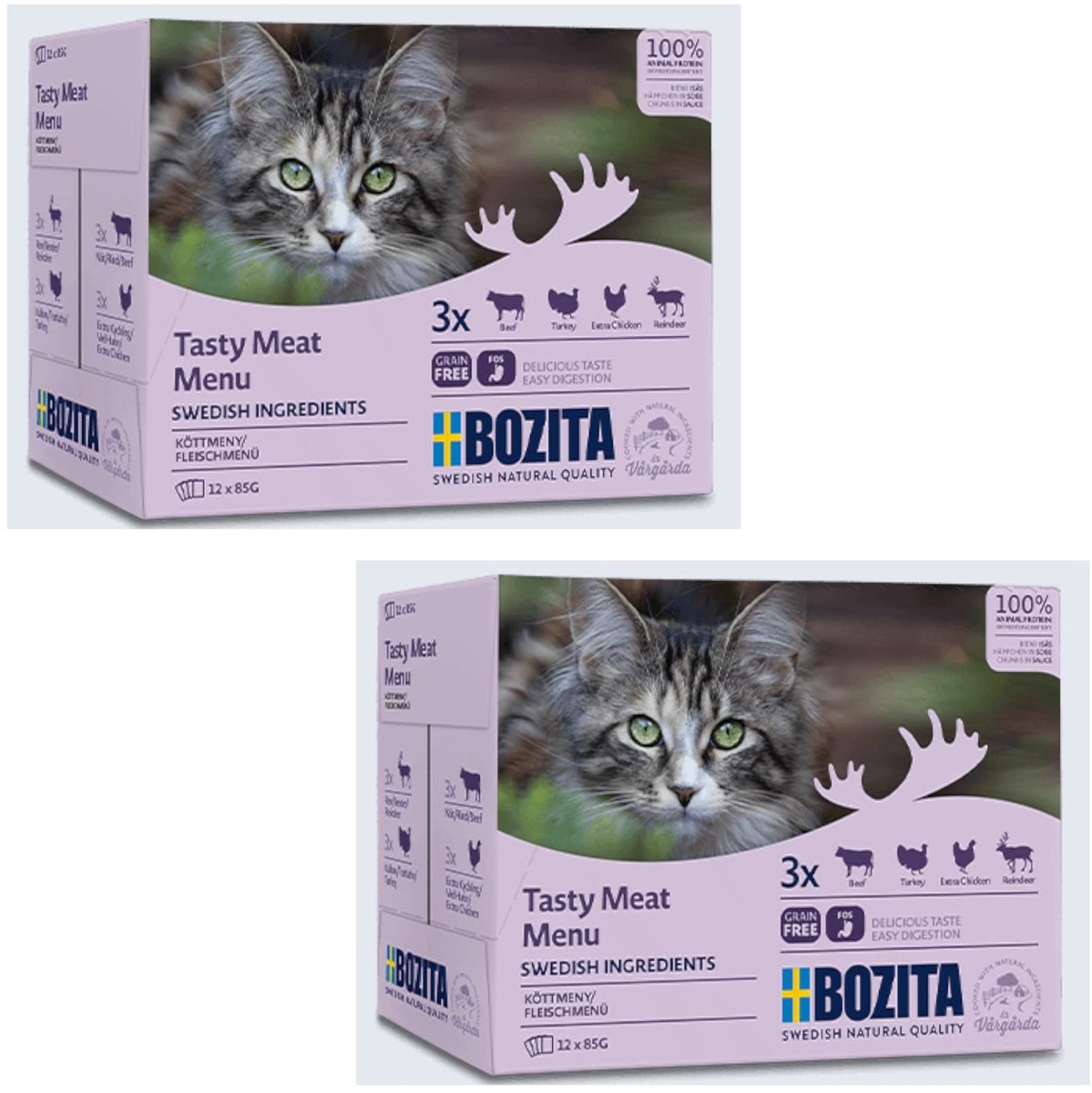 Solidchoice - Multibox Tasty - Vleesmenu Kattenvoer - Dubbelpakket - 2 x 12 x 85 g