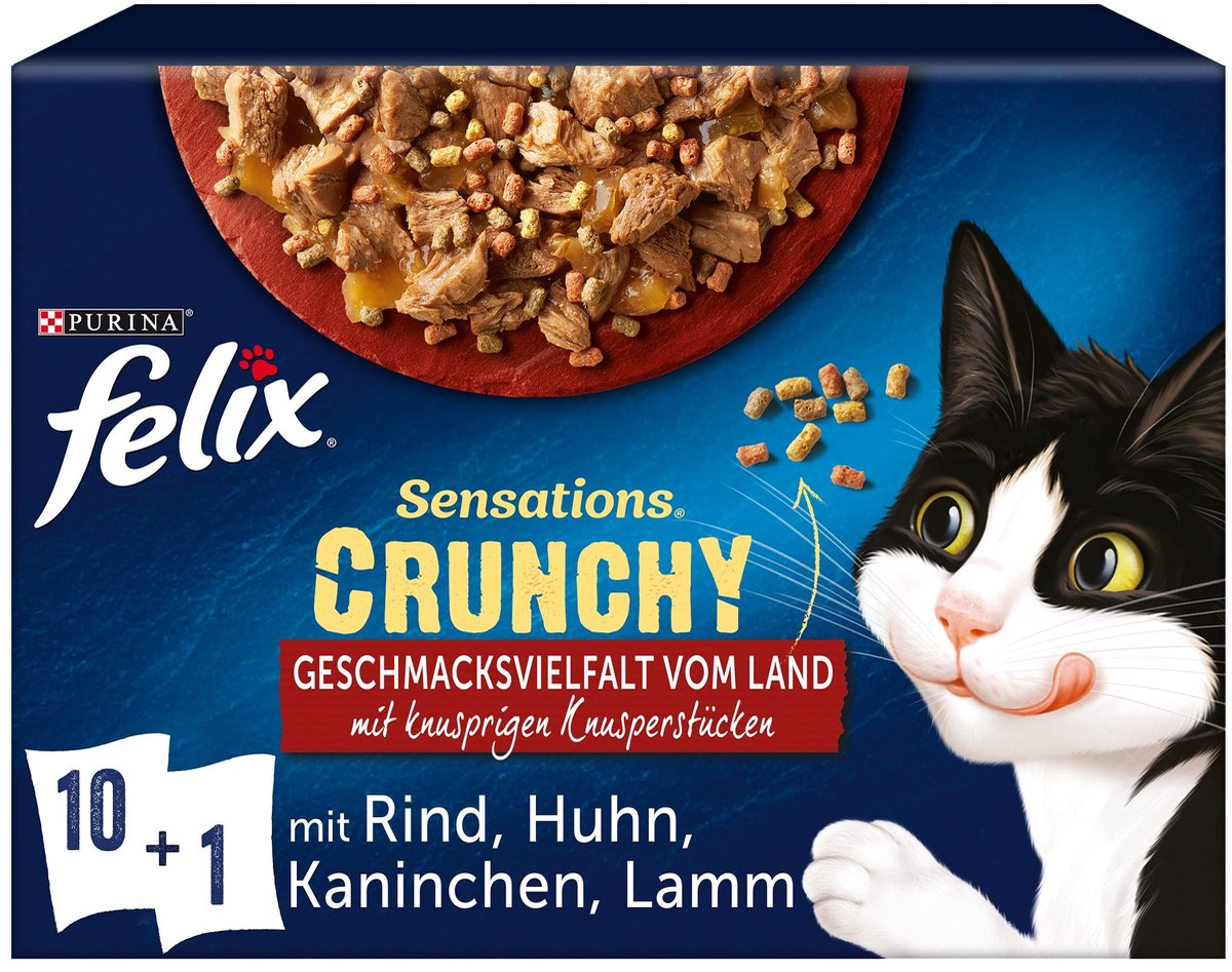 Solidchoice - Crunchy Kattenvoer in Gelei Mix 6 x 10 Zakjes van 85 g
