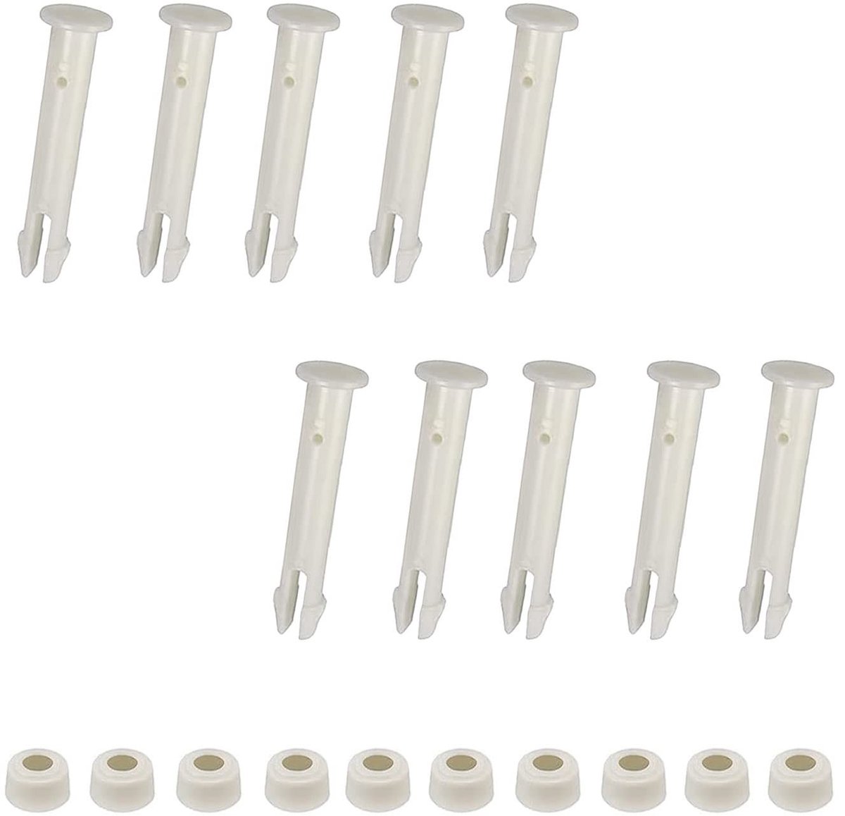 Solidchoice - Set van 10 Plastic Zwembad Verbinding Pinnen en Rubber Seals