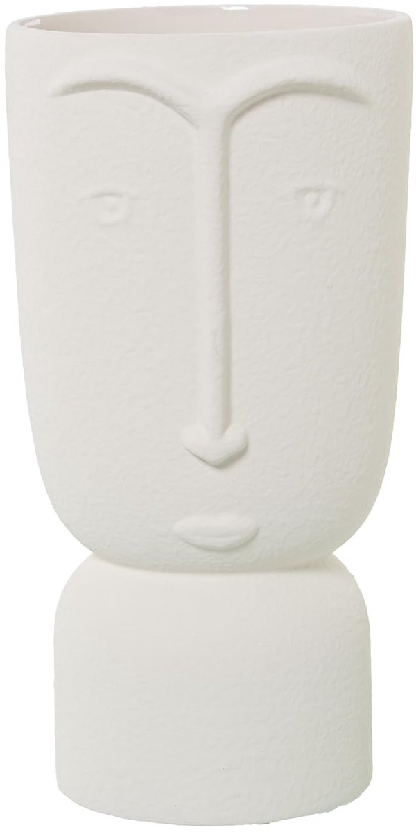 Solidchoice - Tafelvaas voor Gezicht, Keramisch, Ruw, Matt, 15 x 29 cm