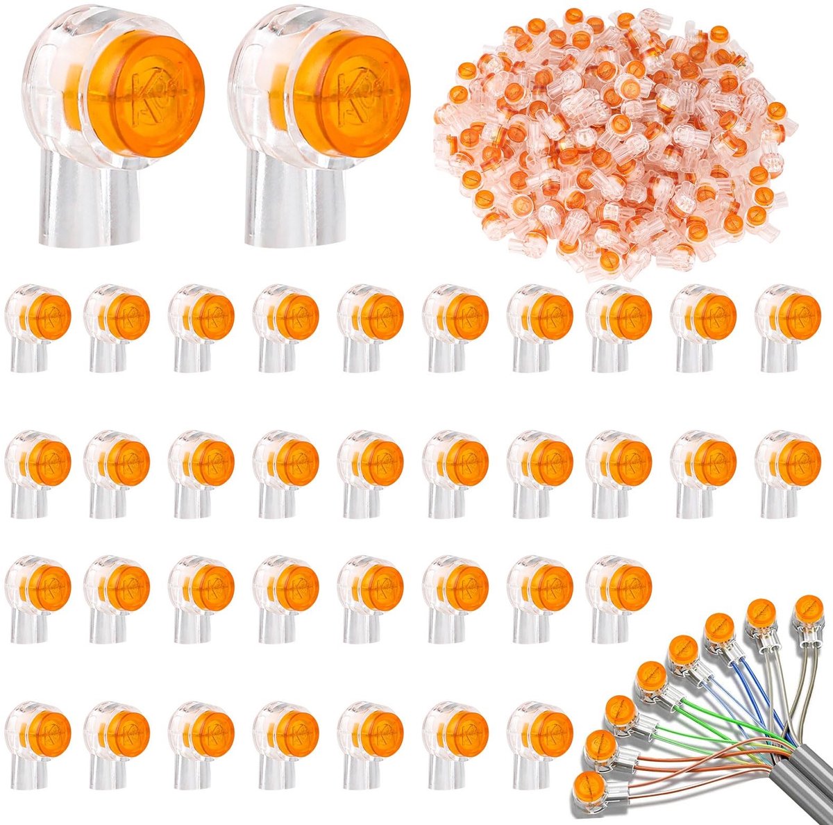 Solidchoice - Set van 400 Telefoon Kabelconnectoren met Gelvulling