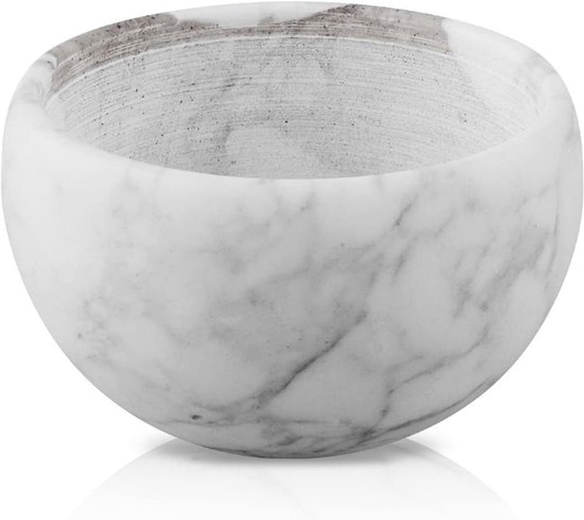 - Marmeren Scheerkom - Scheerzeep Schuim Mok Cup - Brede Mond - Kapper Baard - Nat Scheermes Scheren Cream Cup - Geschikt voor Mannen - Wit Model