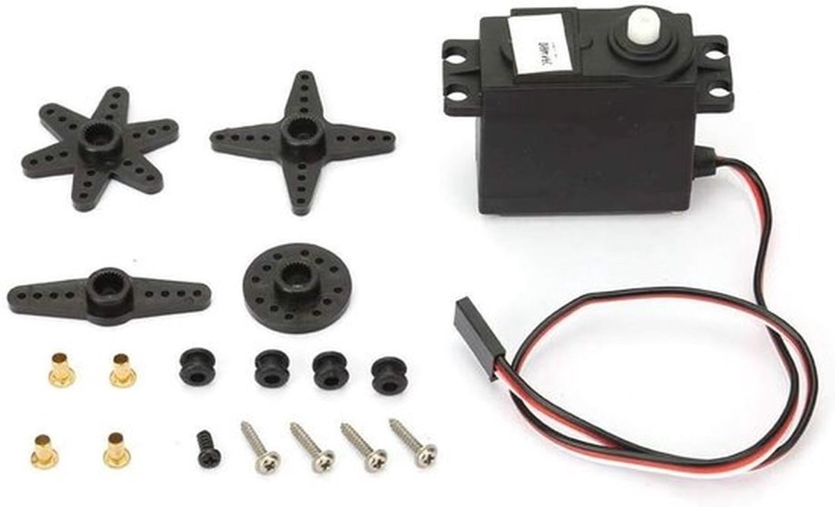 360 Graden Digitale Servo Motor voor RC Robots en Modelvliegtuigen, Continue Rotatie, 4.8V-6V DC Micro Servo met Servo Horn Set, Krachtige Torque en Laag Energieverbruik