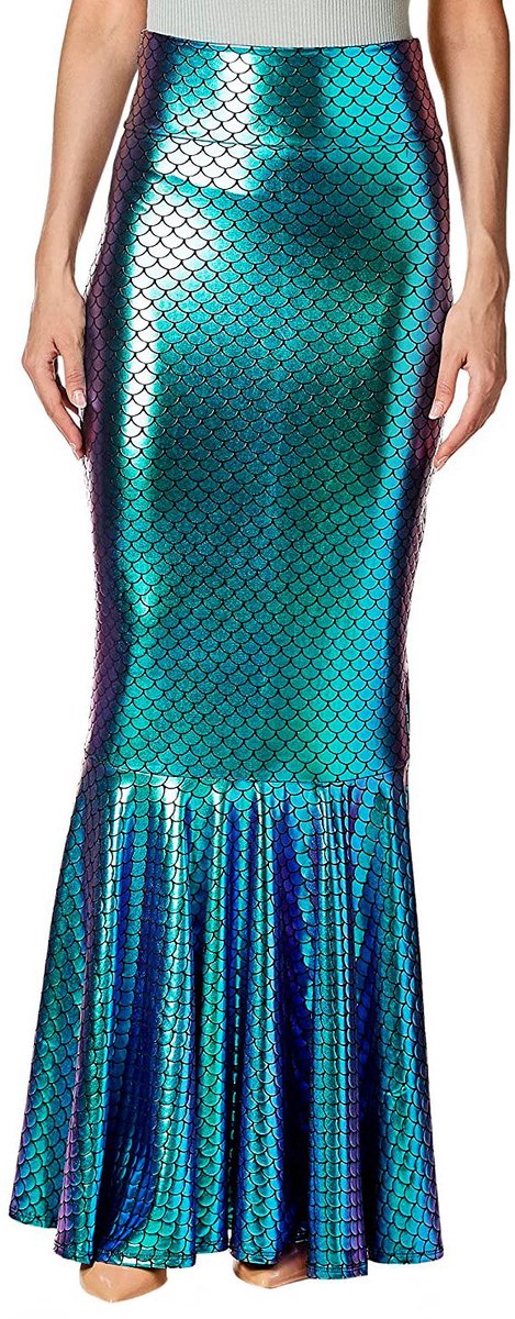 Zeemeermin glitterrok blauw - Carnavalskostuum