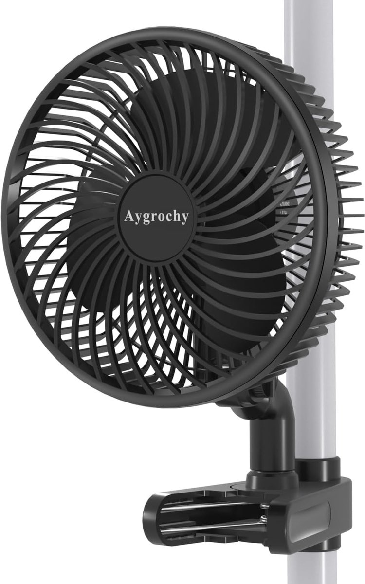 Grow ventilator 10 W - clip-on met 10 snelheden - IP-44 bescherming - ideaal voor kweektent - SnelShoppen