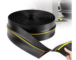Garagedrempelstrips – 3 meter – Rubberen afdichtingen – Waterdicht – Vloerafdichtingen – Kabelbeschermers – Duurzaam – Gemakkelijk op maat te snijden – Geschikt voor garagedeuren en onderkanten van deuren – Zwart