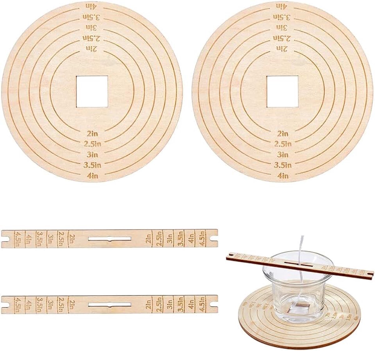 PandaHall 2 set centreergereedschap voor kaarsenlont, universeel inzetstuk voor kaarsen, ambachtelijke kaarsen, doe-het-zelf, navulset, geschenken maken