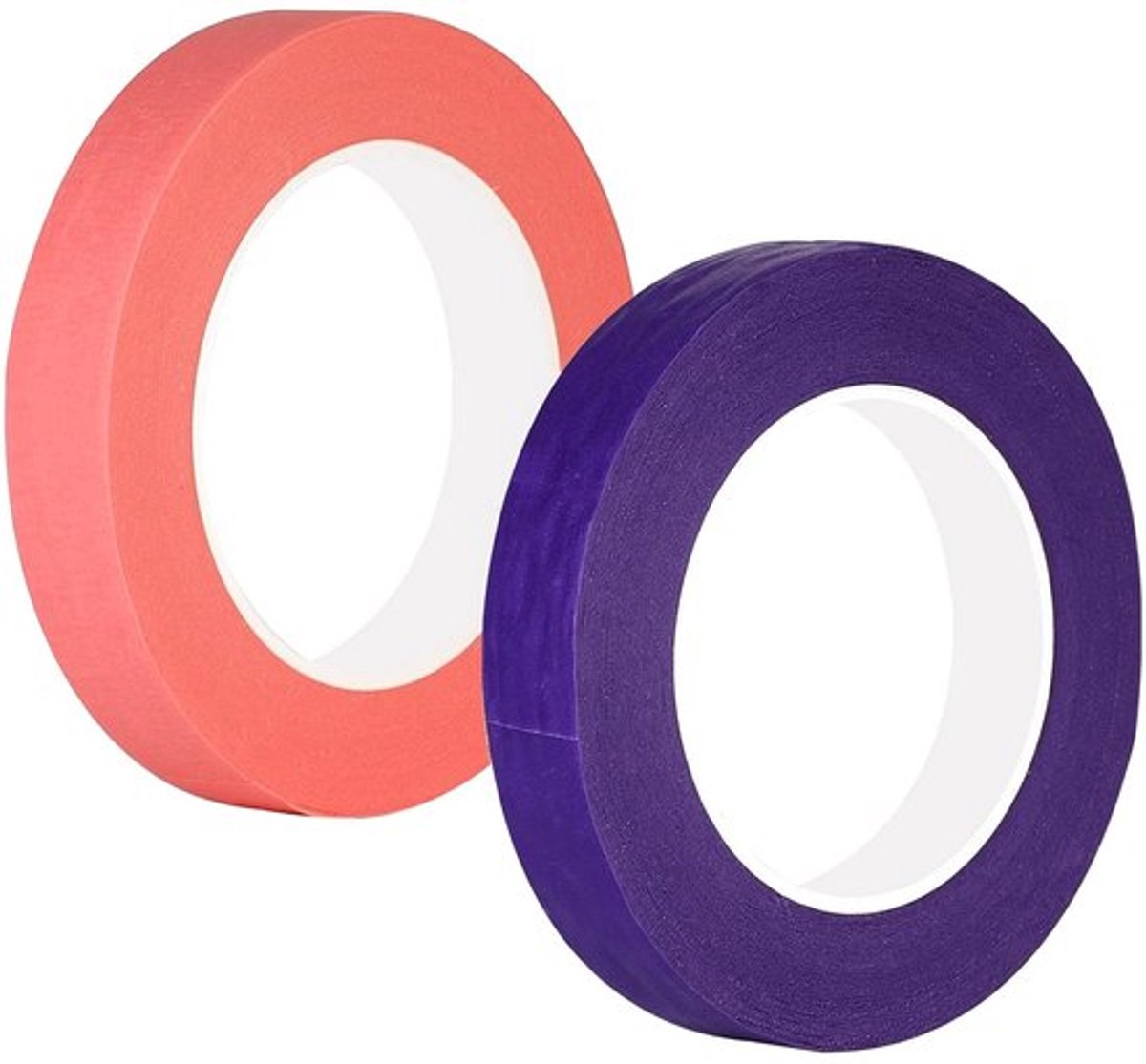 Lijmtape - Plakband voor Schilderen - Hoogwaardige Bescherming - 10 mm x 50 m - Creatieve Klussen - Roze en Paars