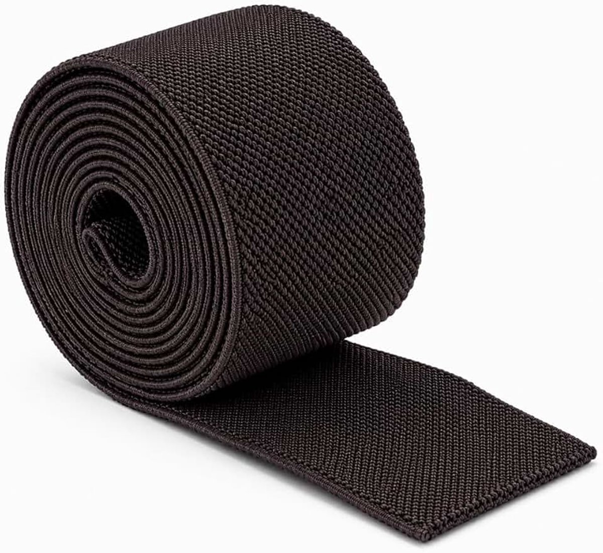 (Bruin) Elastisch 50 mm x 2 Yards Dubbelzijdig voor riem | Platte elastische rol van polyester, zeer rekbaar, voor naaien, doe-het-zelf, kleding. bruin.