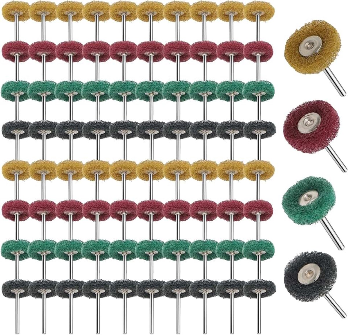 Set van 80 stuks 25 mm slijpschijven voor Dremel, P120, P180, P320, P400, kunnen worden gebruikt voor het polijsten van metaal, keramiek, hout