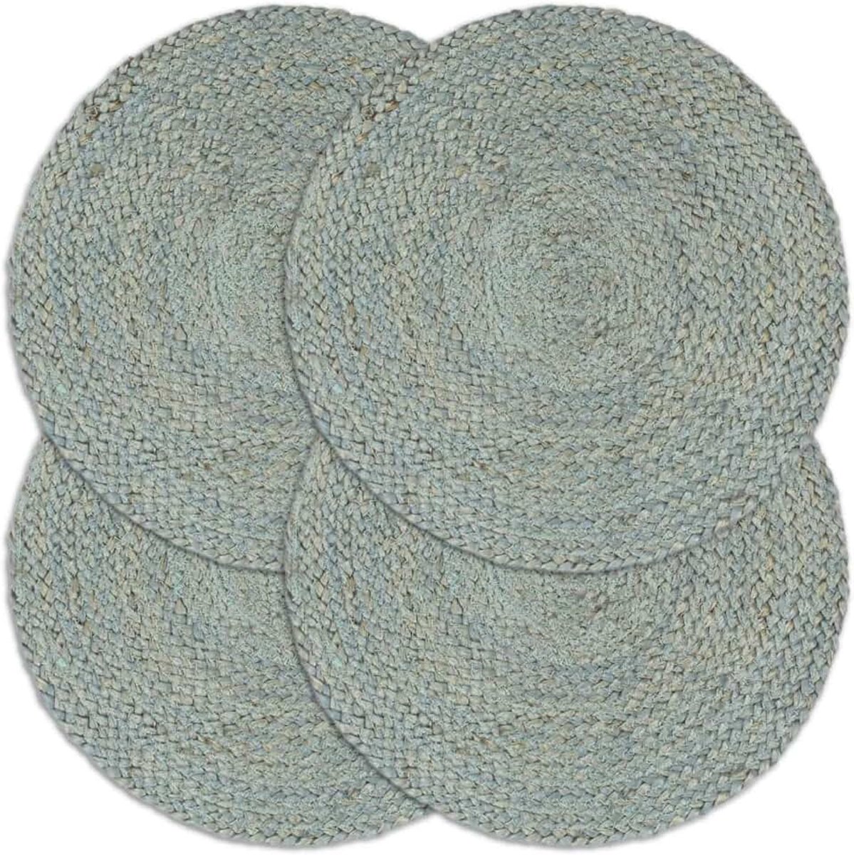 Placemats rond natuur/grijs/groen/neutraal bruin rond jute 38 cm