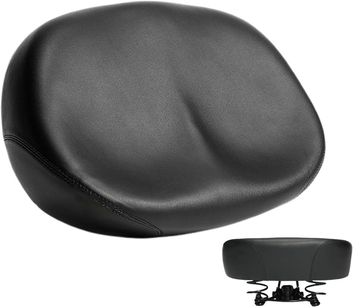 Zitkussen Fietszadel - Fietszadel Overtrek - Comfortabel Fietsen - Geoptimaliseerde Drukverlichting - 25 x 22 x 9 cm - Zwart
