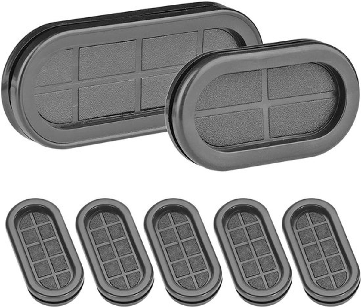 Rubberen doorvoertules voor draadkabel - 10 stuks - 20 x 45 mm - Ovale vorm - Dubbelzijdige gatpluggen - Installatie accessoires.