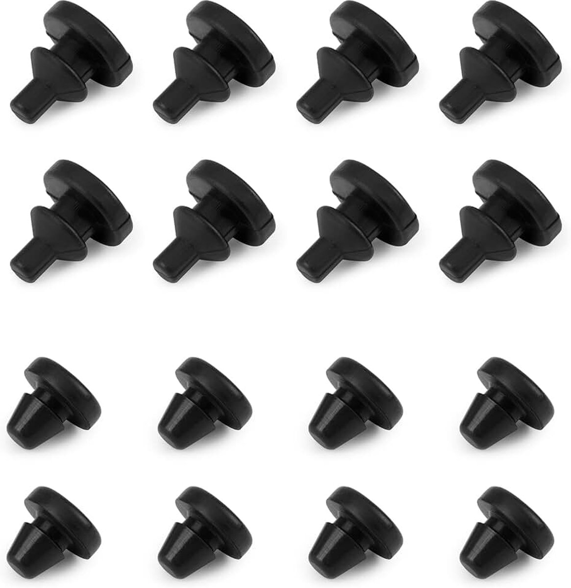 16-delige Siliconen Bumper Set voor Barbecuedeksel - Hittebestendige Grilldeksel Stootkussens - Geluidsreducerend & Schokbestendig - Universele Reserveonderdelen voor de meeste Gasbarbecues