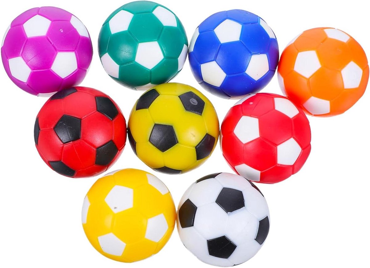 Mini Tafelvoetbal Ballen - Vervangingsballen Tafelvoetbal - Spelplezier Binnen - Stevig Kunststof Materiaal - 3.6 cm - Gemengde Kleuren