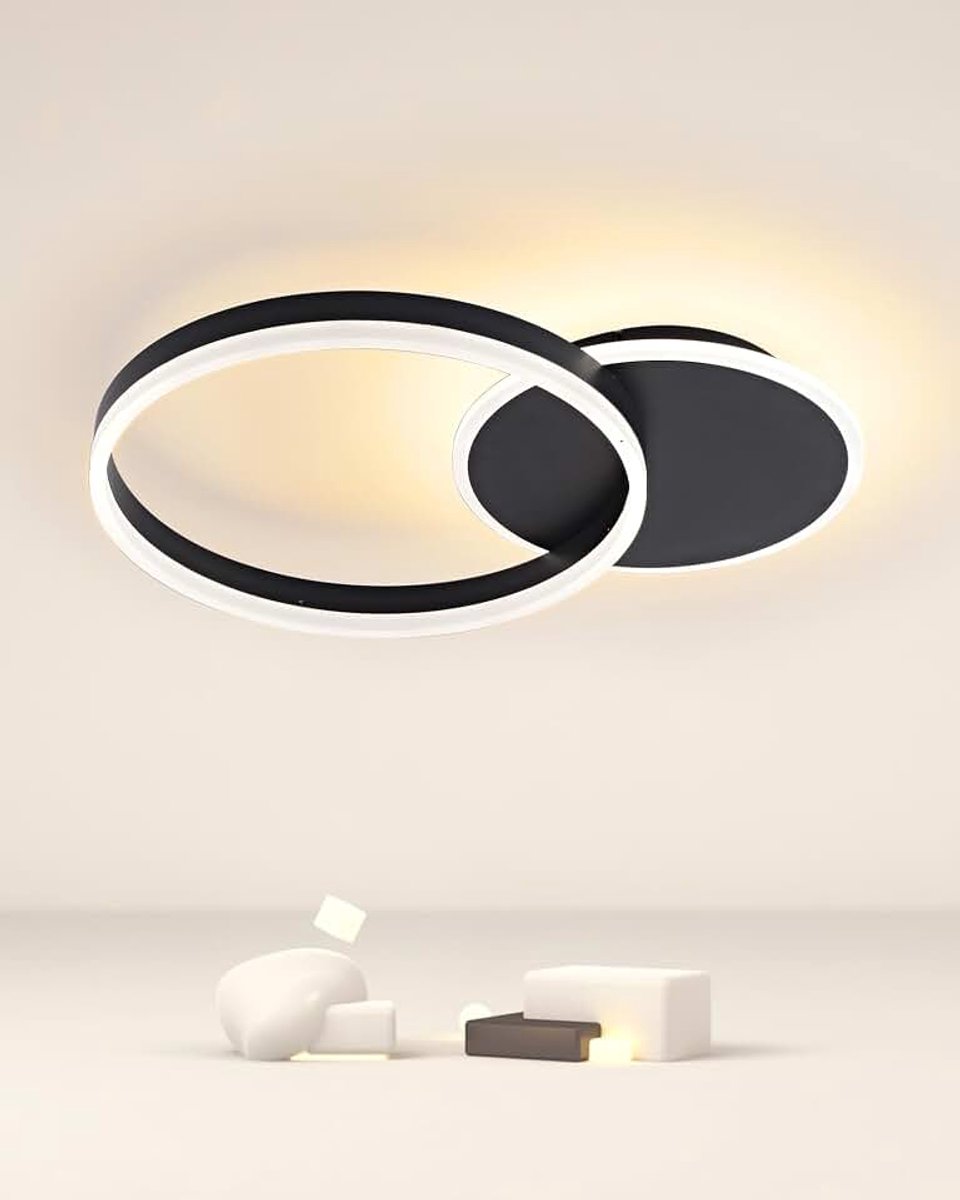 Dimbaar 3000 K - 6000 K, moderne LED-plafondlamp, woonkamerlamp 36 W 3600 lm, voor slaapkamer, keuken, hal, balkon, badkamer, voordeuren, kinderkamer, 55 x 40 x 6 cm
