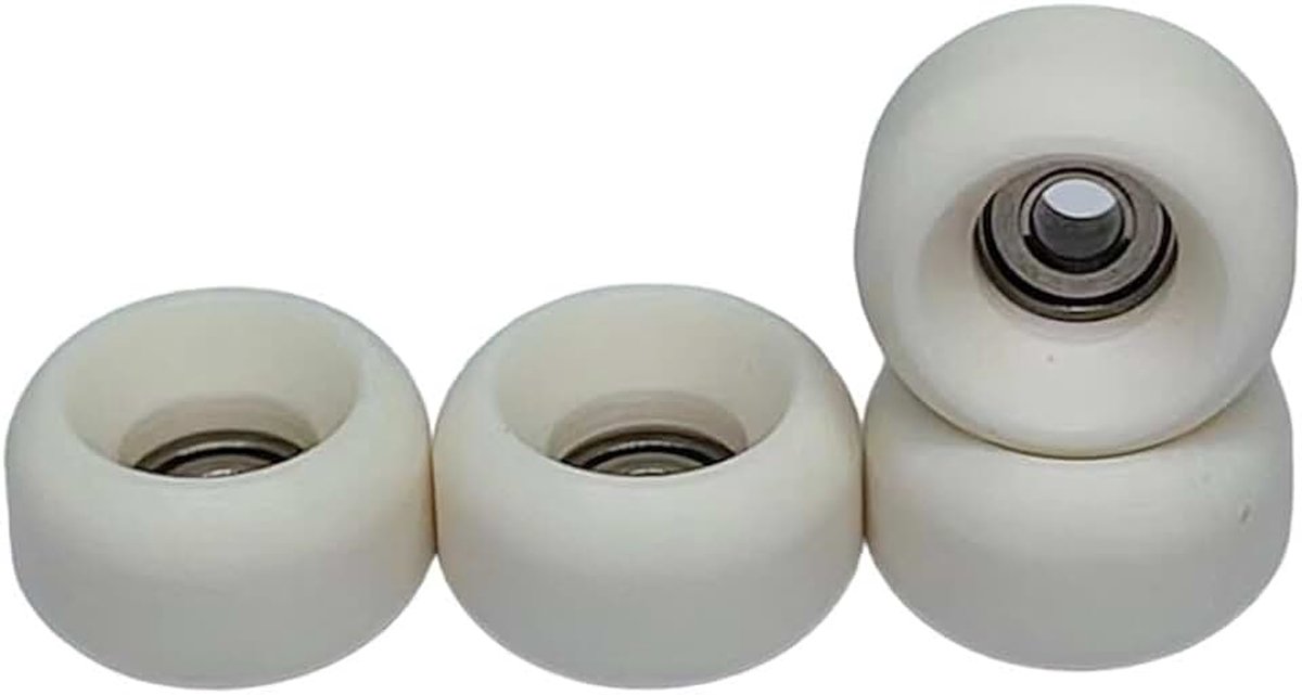 Pro Fingerboard Wielen (Rollen) Urethaan Off Wit Lagerwiel (Räder) - Outdoor en Indoor Fingerboardwiel - Maat 7,8 * 4,5mm