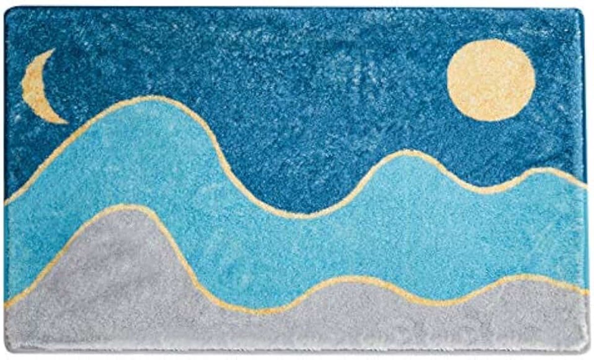 Comfortabel Badkamer Tapijt, Water Absorberend Bad Mat Elegante Home Decor Mat, Zachte Pluche Shaggy Deur Mat, Machine Wasbaar,60x90cm