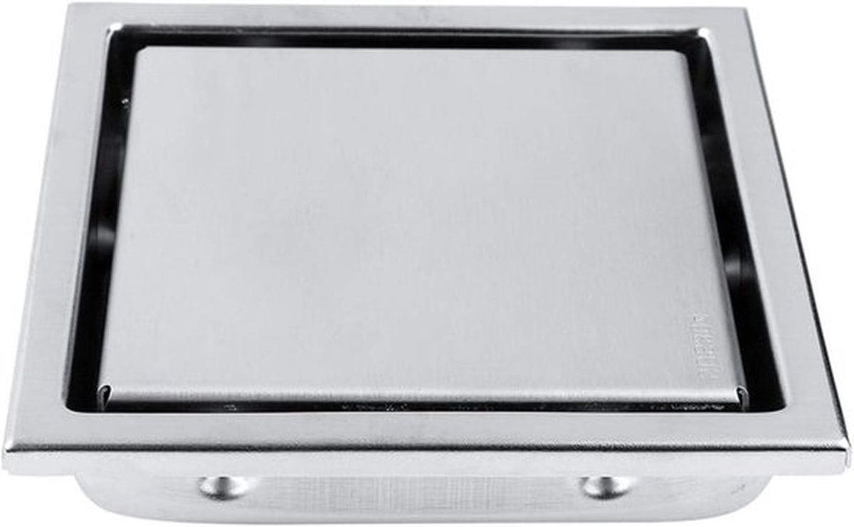 - Vierkante douche afvoerputje - Roestvrij staal - Anti-geur - Verwijderbare deksel - Afval poort - Vierkant - Geschikt voor badkamer - Zilver - 4,3 inch - Keuken - Garage - Afvoerputje met deksel