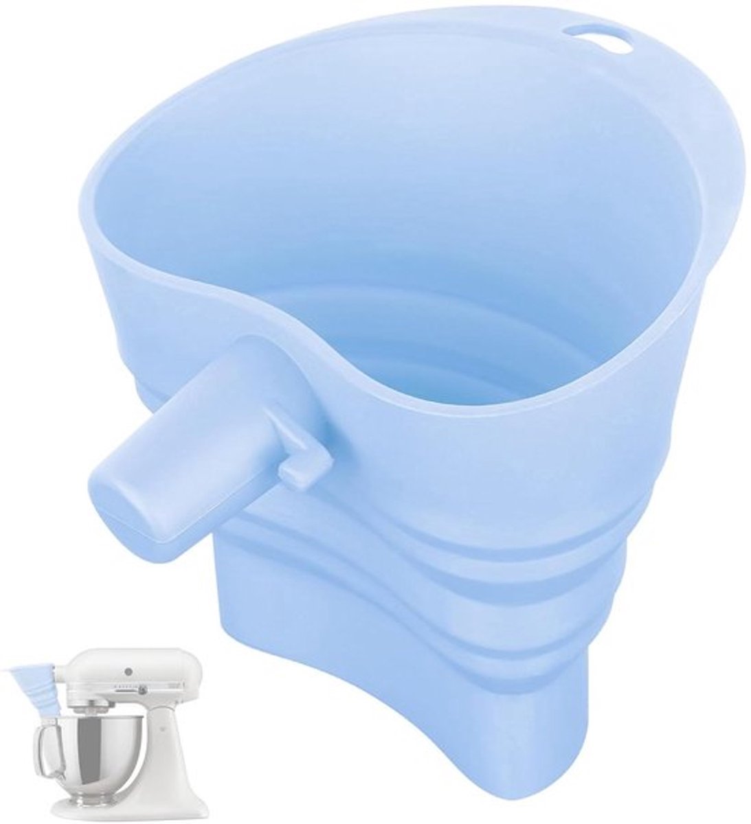 Uitloopbescherming keukenmachines - spatbescherming - opvouwbaar - keukenmengers - KSM150 5QT - compatibel - Blauw - siliconen - uitloopbescherming.