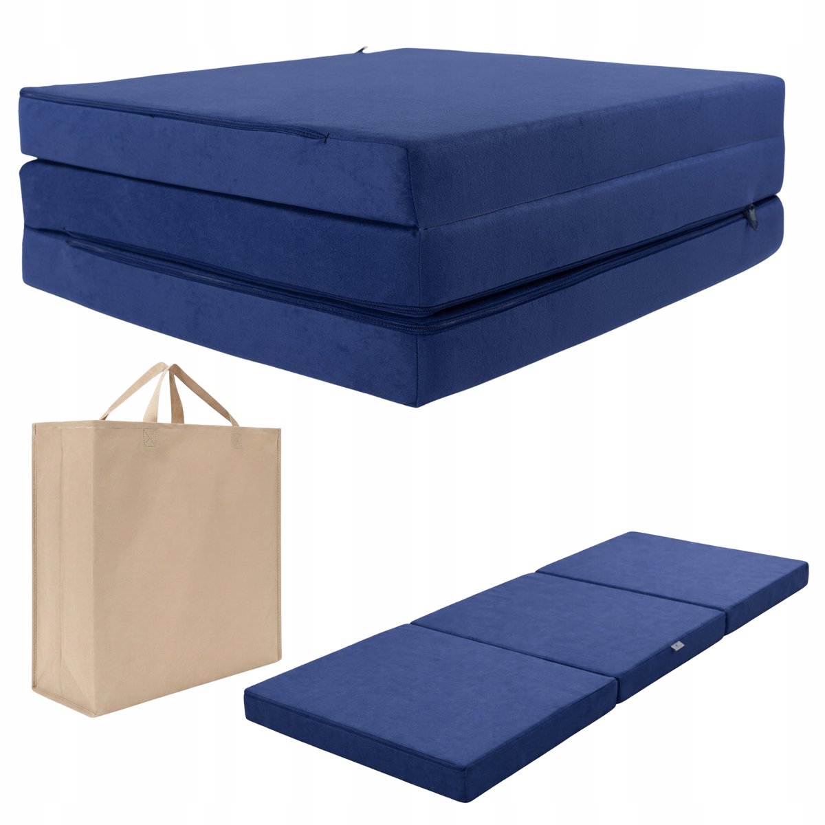 Opvouwbaar Kampeer-/Reismatras 195x80x9cm Blauw