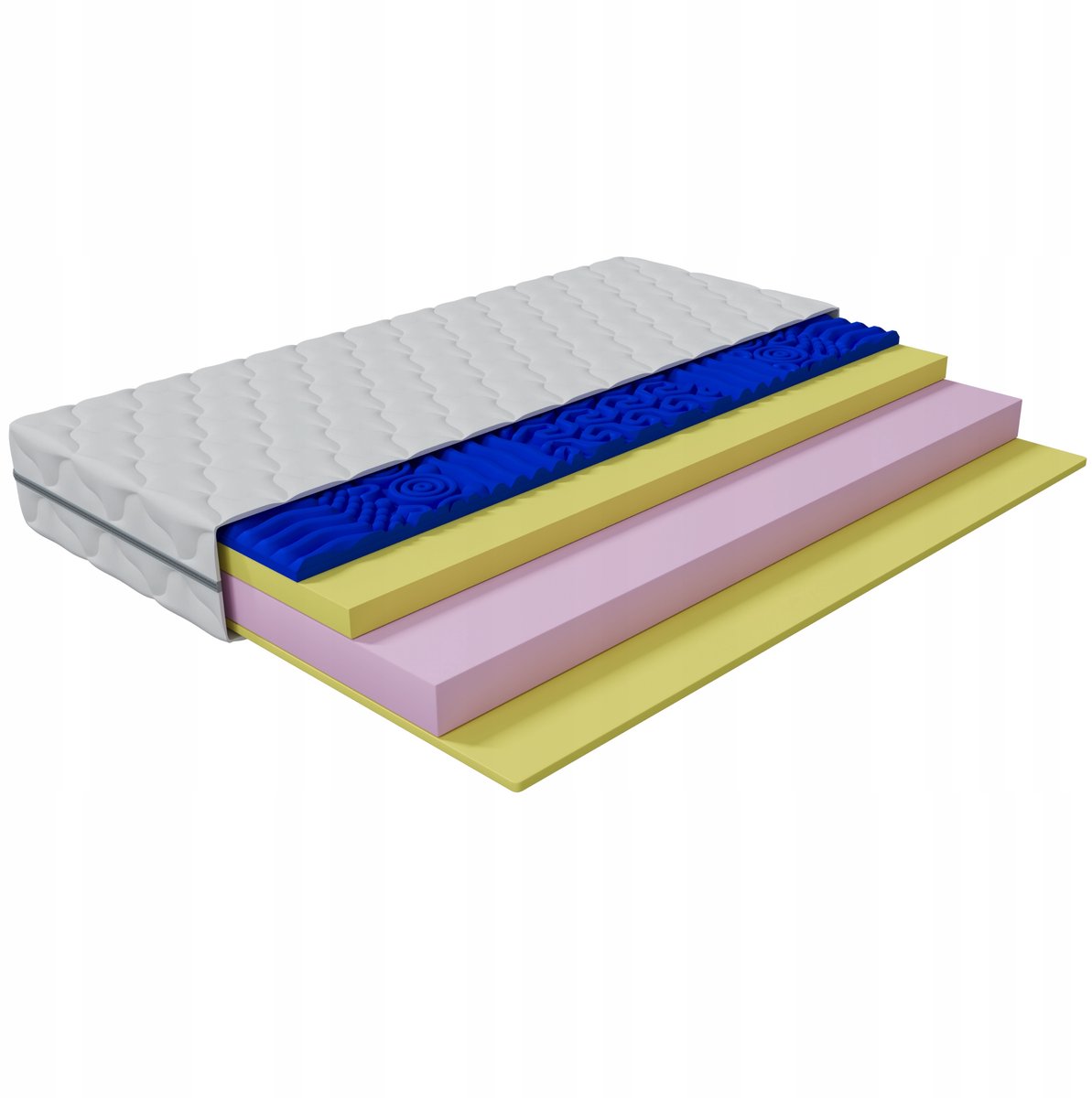 SOGNO 80x200cm matras: 24cm hoog, 9 comfortzones, masserend uiteinde