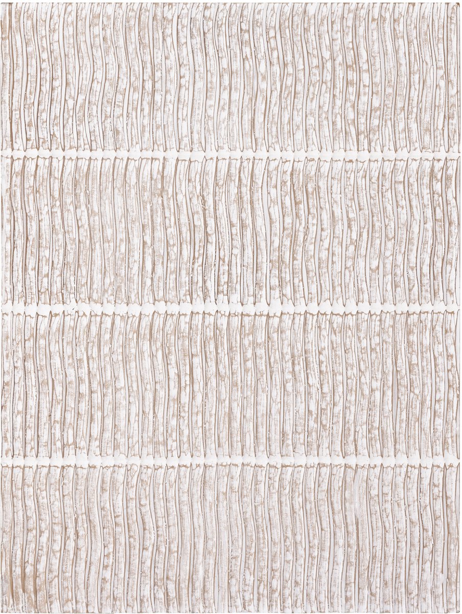 PTMD Seline White MDF Wavy Stripe Layer Wall Panel S